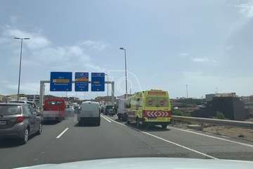 Accidente múltiple en la GC-1 a su paso por Telde, a la altura de La Pardilla/TA.